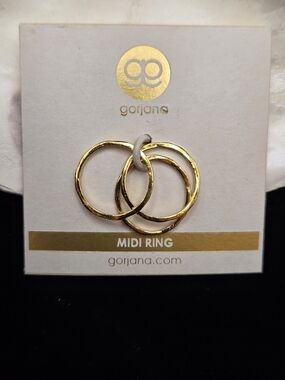 Gorjana Polished Gold Triple Interlock Midi Ring